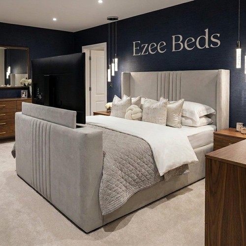 Madison upholstered bed - upholstered, tv