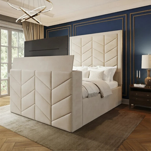 Next upholstered bed frame - upholstered, tv