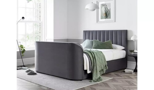 Super king bed grey - tv,