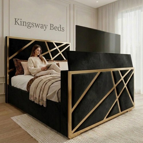 Gold star bed frame - gold, tv