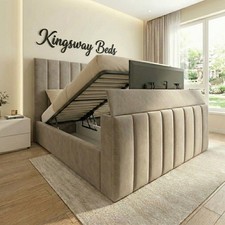 Panel Upholstered TV Bed Frame