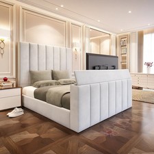 Logan Upholstered Panel TV Bed