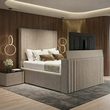 Linestyle Upholstered TV Bed